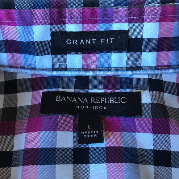 Mens Banana Republic Shirt pink button down long sleeve 16-16.5 mens size large - Picture 5 of 10